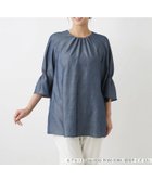 【レリアンプラスハウス/Leilian PLUS HOUSE】のデザインブラウス【プラス企画】 人気、トレンドファッション・服の通販 founy(ファニー) ファッション Fashion レディースファッション WOMEN トップス・カットソー Tops/Tshirt シャツ/ブラウス Shirts/Blouses ギャザー Gather バランス Balance thumbnail ブルー系|ID: prp329100004125536 ipo3291000000028518593