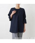 【レリアンプラスハウス/Leilian PLUS HOUSE】のデザインブラウス【プラス企画】 人気、トレンドファッション・服の通販 founy(ファニー) ファッション Fashion レディースファッション WOMEN トップス・カットソー Tops/Tshirt シャツ/ブラウス Shirts/Blouses ギャザー Gather バランス Balance thumbnail ネイビー|ID: prp329100004125536 ipo3291000000028518595