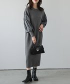 【その他のブランド/Other】のプリーツスリーブニットワンピース 人気、トレンドファッション・服の通販 founy(ファニー) ファッション Fashion レディースファッション WOMEN ワンピース Dress ニットワンピース Knit Dresses アクリル Acrylic スリーブ Sleeve プリーツ Pleats thumbnail グレー|ID: prp329100004125750 ipo3291000000028175778