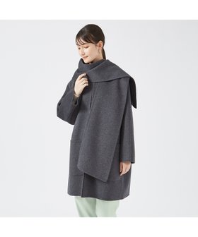 【カリテ/qualite】のダブルフェイスストールコート 人気、トレンドファッション・服の通販 founy(ファニー) ファッション Fashion レディースファッション WOMEN アウター Coat Outerwear コート Coats ストール Stall マフラー Scarf エレガント 上品 Elegant |ID:prp329100004126142