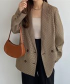 【ジュノア/JUNOAH】のcallautia テーラードジャケット 人気、トレンドファッション・服の通販 founy(ファニー) ファッション Fashion レディースファッション WOMEN アウター Coat Outerwear ジャケット Jackets テーラードジャケット Tailored Jackets チェック Check 無地 Plain Color thumbnail ブラウン|ID: prp329100004126153 ipo3291000000028696397