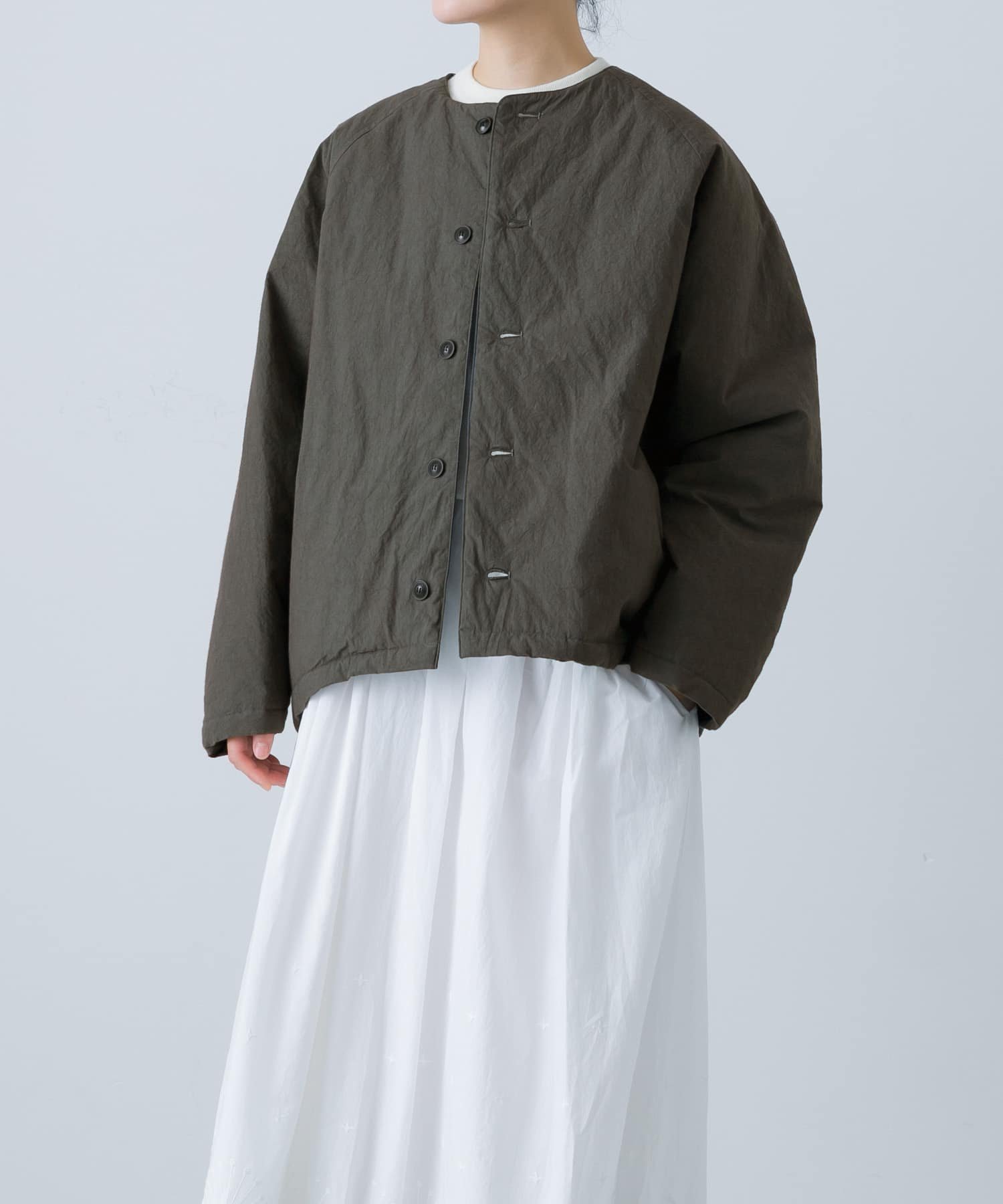 【かぐれ/kagure / URBAN RESEARCH】の中綿ノーカラージャケット 人気、トレンドファッション・服の通販 founy(ファニー) 　ファッション　Fashion　レディースファッション　WOMEN　アウター　Coat Outerwear　ジャケット　Jackets　ノーカラージャケット　No Collar Leather Jackets　インナー　Inner　春　Spring　秋　Autumn/Fall　ショート　Short　シンプル　Simple　ジャケット　Jacket　ポケット　Pocket　冬　Winter　A/W・秋冬　Aw・Autumn/Winter・Fw・Fall-Winter　おすすめ　Recommend　2024年　2024　2024-2025秋冬・A/W　Aw/Autumn/Winter/Fw/Fall/2024-2025　 other-1|ID: prp329100004127245 ipo3291000000028194624