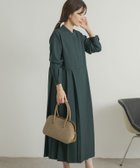 【アーバンリサーチ ドアーズ/URBAN RESEARCH DOORS】の『UR TECH SMOOTHLUXE』サイドプリーツ切替ワンピース 人気、トレンドファッション・服の通販 founy(ファニー) ファッション Fashion レディースファッション WOMEN ワンピース Dress 2024年 2024 2024-2025秋冬・A/W Aw/Autumn/Winter/Fw/Fall/2024-2025 A/W・秋冬 Aw・Autumn/Winter・Fw・Fall-Winter 冬 Winter カーディガン Cardigan ツイル Twill プリーツ Pleats エレガント 上品 Elegant 切替 Switching thumbnail GREEN|ID: prp329100004127710 ipo3291000000028197575