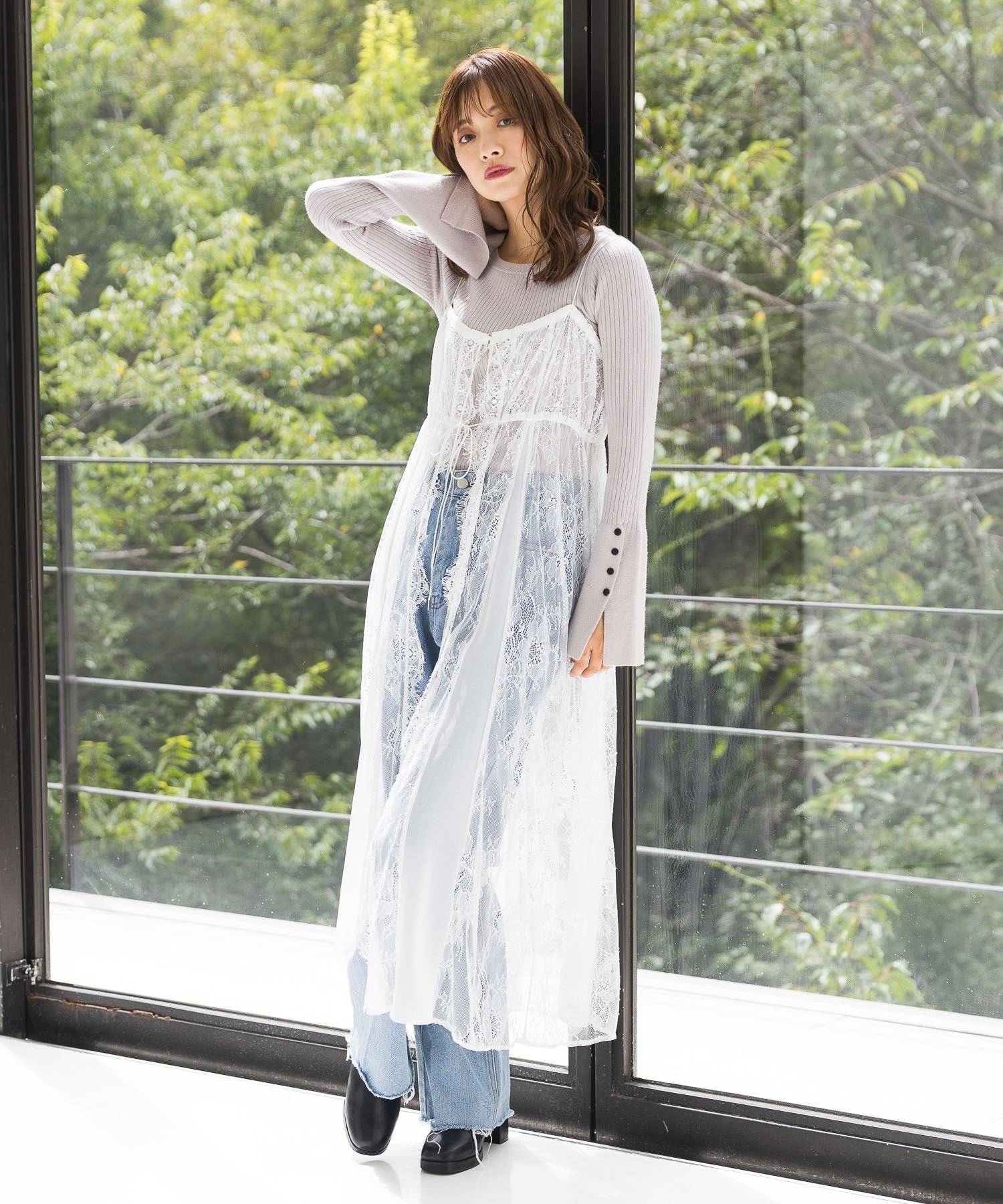 【ミスティ ウーマン/mysty woman】のレースカバーワンピ 人気、トレンドファッション・服の通販 founy(ファニー) 　ファッション　Fashion　レディースファッション　WOMEN　ワンピース　Dress　おすすめ　Recommend　インナー　Inner　コンパクト　Compact　スウェット　Sweat　トレンド　Trend　ノースリーブ　No Sleeve　フロント　Front　リボン　Ribbon　レース　Race　半袖　Short Sleeve　夏　Summer　秋　Autumn/Fall　羽織　Haori　長袖　Long Sleeve　 other-1|ID: prp329100004127725 ipo3291000000028197673