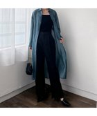 【ドゥ アルシーヴ/Doux archives】のシアーロングシャツワンピース 人気、トレンドファッション・服の通販 founy(ファニー) ファッション Fashion レディースファッション WOMEN ワンピース Dress シャツワンピース Shirt Dresses 2024年 2024 2024-2025秋冬・A/W Aw/Autumn/Winter/Fw/Fall/2024-2025 シアー Sheer シンプル Simple ベーシック Basic リボン Ribbon ロング Long thumbnail BLUE GREEN|ID: prp329100004127727 ipo3291000000028197691