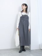 【サマンサモスモス/Samansa Mos2】のシアーグログランキャミワンピース 人気、トレンドファッション・服の通販 founy(ファニー) ファッション Fashion レディースファッション WOMEN ワンピース Dress キャミワンピース No Sleeve Dresses インナー Inner キャミワンピース Cami Dress シンプル Simple フレア Flare ロング Long thumbnail チャコールグレー|ID: prp329100004127728 ipo3291000000028197702