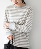 【アールピーエス/rps】のクルーネックボーダー長袖Tシャツ 杢グレー|ID: prp329100004128824 ipo3291000000028698670