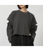 【ラコレ/LAKOLE】のカットアウト長袖プルオーバー 人気、トレンドファッション・服の通販 founy(ファニー) ファッション Fashion レディースファッション WOMEN トップス・カットソー Tops/Tshirt プルオーバー Pullover スリット Slit ボトム Bottom 長袖 Long Sleeve thumbnail ブラック×オフボーダー18|ID: prp329100004128858 ipo3291000000028512243