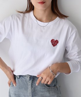 【リベリー/Riberry】のハートロゴラメ刺繍コンパクトロンT 人気、トレンドファッション・服の通販 founy(ファニー) ファッション Fashion レディースファッション WOMEN トップス・カットソー Tops/Tshirt ロング / Tシャツ T-Shirts インナー Inner コンパクト Compact ジャケット Jacket スラックス Slacks タイトスカート Tight Skirt デニム Denim トレンド Trend 人気 Popularity 長袖 Long Sleeve バランス Balance 夏 Summer |ID:prp329100004128887