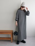 【ディスコート/Discoat】の【WEB限定】リンガー配色ワンピース 人気、トレンドファッション・服の通販 founy(ファニー) ファッション Fashion レディースファッション WOMEN ワンピース Dress ボーダー Border thumbnail ブラック|ID: prp329100004129145 ipo3291000000028884627