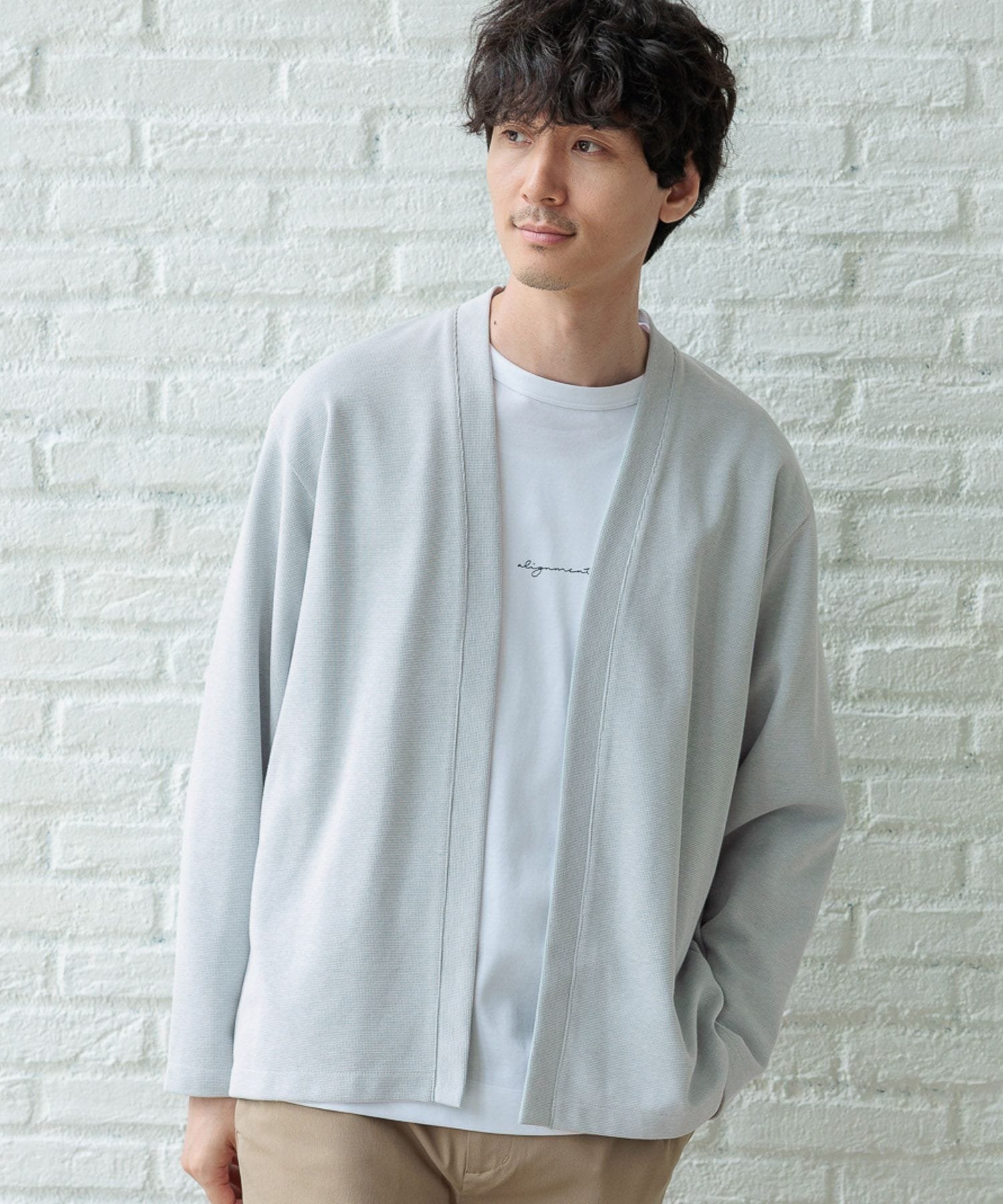 【グローバルワーク/GLOBAL WORK / MEN】のサラサマDRYカーディガン/975764 インテリア・キッズ・メンズ・レディースファッション・服の通販 founy(ファニー) 　ファッション　Fashion　メンズファッション　MEN　インナー　Inner　カットソー　Cut And Sew　カーディガン　Cardigan　シンプル　Simple　ストレッチ　Stretch　グレー15|ID: prp329100004129227 ipo3291000000028529156