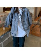 【ミニミニストア/miniministore】のデニムジャケットゆったり レディース春秋 人気、トレンドファッション・服の通販 founy(ファニー) ファッション Fashion レディースファッション WOMEN アウター Coat Outerwear ジャケット Jackets デニムジャケット Denim Jackets ジャケット Jacket デニム Denim ヴィンテージ Vintage 無地 Plain Color 秋 Autumn/Fall 羽織 Haori 長袖 Long Sleeve thumbnail サックス|ID: prp329100004129355 ipo3291000000028842043