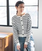 【グローバルワーク/GLOBAL WORK】のスッキレイクルーネックカーディガン/975593 人気、トレンドファッション・服の通販 founy(ファニー) ファッション Fashion レディースファッション WOMEN トップス・カットソー Tops/Tshirt カーディガン Cardigans クロップド Cropped シンプル Simple ワイド Wide thumbnail アイボリーボーダー10|ID: prp329100004129464 ipo3291000000028648882