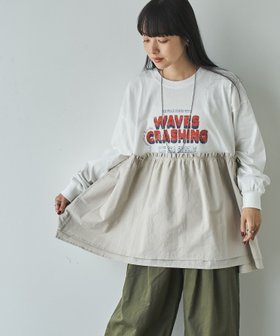 【コーエン/COEN】のフハクドッキングロゴプリントロングスリーブTシャツ 人気、トレンドファッション・服の通販 founy(ファニー) ファッション Fashion レディースファッション WOMEN トップス・カットソー Tops/Tshirt シャツ/ブラウス Shirts/Blouses ロング / Tシャツ T-Shirts おすすめ Recommend ガーリー Girly デニム Denim ドッキング Docking バランス Balance リメイク Remake |ID:prp329100004129515