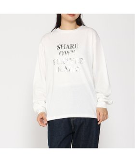 【イング/INGNI】のハクプリントロゴロンT 人気、トレンドファッション・服の通販 founy(ファニー) ファッション Fashion レディースファッション WOMEN トップス・カットソー Tops/Tshirt ロング / Tシャツ T-Shirts クール Cool シルバー Silver シンプル Simple プリント Print メタリック Metallic |ID:prp329100004130957