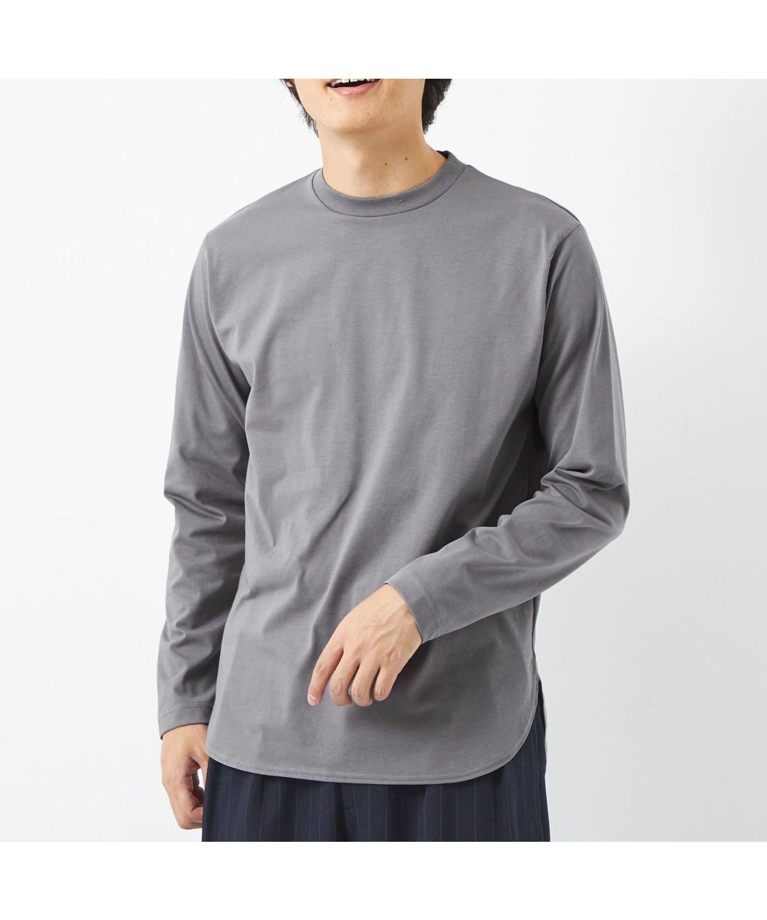 【その他のブランド/Other】のラウンドヘム クルーネック 長袖 Tシャツ 人気、トレンドファッション・服の通販 founy(ファニー) 　ファッション　Fashion　メンズファッション　MEN　おすすめ　Recommend　インナー　Inner　カーディガン　Cardigan　スウェット　Sweat　スリーブ　Sleeve　ポケット　Pocket　ラウンド　Round　ロング　Long　羽織　Haori　長袖　Long Sleeve　 other-1|ID: prp329100004131243 ipo3291000000028793331