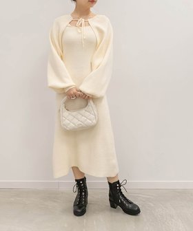 【ランダ/RANDA】の2WAYボレロセットニットワンピース 人気、トレンドファッション・服の通販 founy(ファニー) ファッション Fashion レディースファッション WOMEN アウター Coat Outerwear ボレロ Bolero jackets ワンピース Dress ニットワンピース Knit Dresses ショルダー Shoulder バランス Balance フェミニン Feminine ボレロ Bolero |ID:prp329100004131264