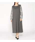 【クロコダイル/CROCODILE】のCROCODILE LADIES/ドッキング ワンピース 人気、トレンドファッション・服の通販 founy(ファニー) ファッション Fashion レディースファッション WOMEN ワンピース Dress おすすめ Recommend カットソー Cut And Sew チェック Check ドッキング Docking エレガント 上品 Elegant thumbnail チャコール|ID: prp329100004131274 ipo3291000000028251389