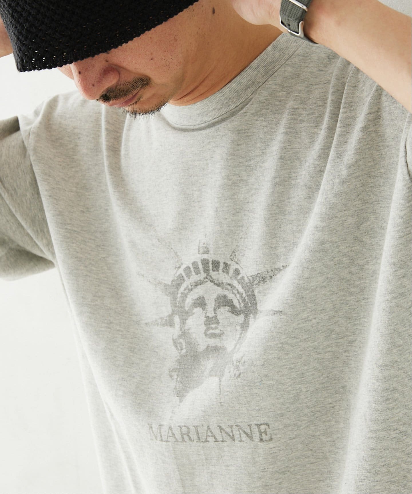 【ジャーナルスタンダード レリューム/JOURNAL STANDARD relume / MEN】の【NATION BRANKS / ネーションブランクス】プリントロングスリーブTシャツ インテリア・キッズ・メンズ・レディースファッション・服の通販 founy(ファニー) 　ファッション　Fashion　メンズファッション　MEN　2024年　2024　2024春夏・S/S　Ss,Spring/Summer,2024　アンクル　Uncle　グラフィック　Graphic　ダメージ　Damage　プリント　Print　モチーフ　Motif　ヴィンテージ　Vintage　長袖　Long Sleeve　グレー|ID: prp329100004131315 ipo3291000000028793835