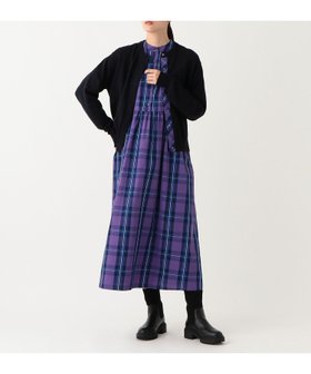 【アフタヌーンティー リビング/Afternoon Tea LIVING】のタータンチェック柄切替ワンピース/Afternoon Tea Original Tartans 人気、トレンドファッション・服の通販 founy(ファニー) ファッション Fashion レディースファッション WOMEN ワンピース Dress カーディガン Cardigan ギャザー Gather 切替 Switching チェック Check パープル Purple |ID:prp329100004132726