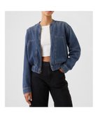 【ギャップ/GAP】のDENIM ZF BOMBER MED PELHAM 人気、トレンドファッション・服の通販 founy(ファニー) ファッション Fashion レディースファッション WOMEN とろみ Thickness ショート Short デニム Denim パッチ Patch フロント Front ポケット Pocket 長袖 Long Sleeve thumbnail MEDIUM_INDIGO|ID: prp329100004132749 ipo3291000000028475892