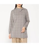 【クロコダイル/CROCODILE】のCROCODILE LADIES/襟デザイン 格子柄 カットチュニック 人気、トレンドファッション・服の通販 founy(ファニー) ファッション Fashion レディースファッション WOMEN トップス・カットソー Tops/Tshirt アシンメトリー Asymmetry チェック Check チュニック Tunic ローズ Rose thumbnail グレー|ID: prp329100004132765 ipo3291000000028718370