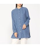 【クロコダイル/CROCODILE】のCROCODILE LADIES/ダブルガーゼ チェック チュニック 人気、トレンドファッション・服の通販 founy(ファニー) ファッション Fashion レディースファッション WOMEN トップス・カットソー Tops/Tshirt ダブル Double チェック Check チュニック Tunic thumbnail ネイビー|ID: prp329100004132767 ipo3291000000028718046