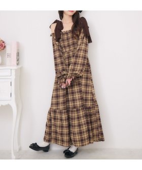 【レトロガール/RETRO GIRL】の2wayショルダーリボンOP 人気、トレンドファッション・服の通販 founy(ファニー) ファッション Fashion レディースファッション WOMEN ワンピース Dress 2024年 2024 2024-2025秋冬・A/W Aw/Autumn/Winter/Fw/Fall/2024-2025 おすすめ Recommend オフショル Off Shoulder ガーリー Girly シャーリング Shirring ショルダー Shoulder ジャケット Jacket チェック Check リボン Ribbon 帽子 Hat 秋 Autumn/Fall |ID:prp329100004132834