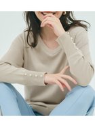 【コカ/COCA】の袖パールVネックニット 人気、トレンドファッション・服の通販 founy(ファニー) ファッション Fashion レディースファッション WOMEN トップス・カットソー Tops/Tshirt ニット Knit Tops Vネック V-Neck スラックス Slacks パール Pearl フェミニン Feminine ポケット Pocket エレガント 上品 Elegant thumbnail Beige|ID: prp329100004133198 ipo3291000000028547526