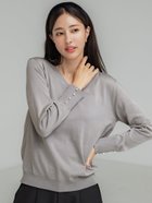 【コカ/COCA】の袖パールVネックニット 人気、トレンドファッション・服の通販 founy(ファニー) ファッション Fashion レディースファッション WOMEN トップス・カットソー Tops/Tshirt ニット Knit Tops Vネック V-Neck スラックス Slacks パール Pearl フェミニン Feminine ポケット Pocket エレガント 上品 Elegant thumbnail Gray|ID: prp329100004133198 ipo3291000000028547528