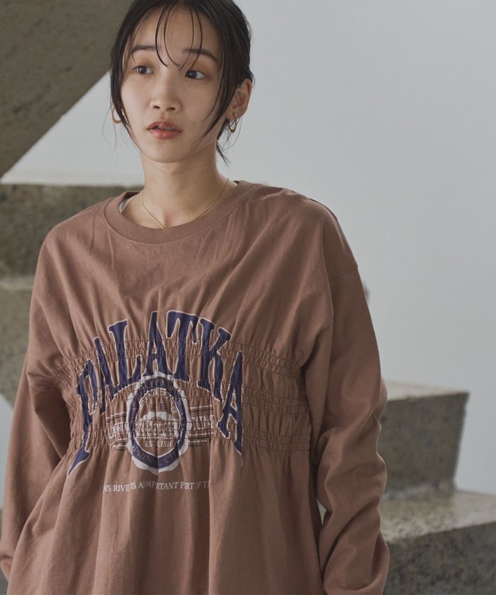 【コーエン/COEN】の【WEB限定】天竺シャーリングロゴTシャツ インテリア・キッズ・メンズ・レディースファッション・服の通販 founy(ファニー) https://founy.com/ ファッション Fashion レディースファッション WOMEN トップス・カットソー Tops/Tshirt シャツ/ブラウス Shirts/Blouses ロング / Tシャツ T-Shirts おすすめ Recommend ギャザー Gather シャーリング Shirring チュニック Tunic デニム Denim バランス Balance プリント Print ミックス Mix ユーズド Used 長袖 Long Sleeve |ID: prp329100004133401 ipo3291000000028532851