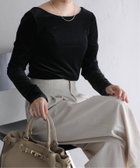 【ラ トータリテ/La TOTALITE】の2wayネックベロアカットソー 人気、トレンドファッション・服の通販 founy(ファニー) ファッション Fashion レディースファッション WOMEN トップス・カットソー Tops/Tshirt カットソー Cut and Sewn ベロア Velour 2024年 2024 2024-2025秋冬・A/W Aw/Autumn/Winter/Fw/Fall/2024-2025 A/W・秋冬 Aw・Autumn/Winter・Fw・Fall-Winter インナー Inner シンプル Simple ジャケット Jacket フェミニン Feminine フレア Flare ベロア Velor ボトム Bottom thumbnail ブラック|ID: prp329100004133405 ipo3291000000028444108