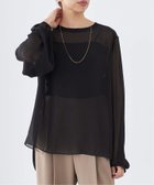 【イエナ/IENA】のシアーシフォン リブネックブラウス 人気、トレンドファッション・服の通販 founy(ファニー) ファッション Fashion レディースファッション WOMEN トップス・カットソー Tops/Tshirt シャツ/ブラウス Shirts/Blouses 2024年 2024 2024-2025秋冬・A/W Aw/Autumn/Winter/Fw/Fall/2024-2025 インナー Inner シアー Sheer シフォン Chiffon シルク Silk ジャケット Jacket ベスト Vest ラウンド Round エレガント 上品 Elegant thumbnail ブラック|ID: prp329100004133430 ipo3291000000028281701