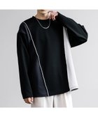 【ロッキーモンロー/Rocky Monroe】のメローステッチ・異素材切替長袖Tシャツ 人気、トレンドファッション・服の通販 founy(ファニー) ファッション Fashion レディースファッション WOMEN トップス・カットソー Tops/Tshirt シャツ/ブラウス Shirts/Blouses ロング / Tシャツ T-Shirts カーゴパンツ Cargo Pants 切替 Switching 吸水 Water Absorption シンプル Simple ストレッチ Stretch デニム Denim トレンド Trend 長袖 Long Sleeve フォルム Form プリーツ Pleats メンズ Mens リラックス Relax おすすめ Recommend thumbnail A-3.ブラック|ID: prp329100004133760 ipo3291000000028282867