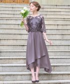 【ガール/GIRL】の花柄レース切替ミモレ丈フレアロング 結婚式 ワンピース パーティードレス PU|ID: prp329100004134104 ipo3291000000028585298