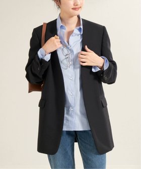 【プラージュ/Plage】のCollarless Big ジャケット 人気、トレンドファッション・服の通販 founy(ファニー) ファッション Fashion レディースファッション WOMEN アウター Coat Outerwear ジャケット Jackets ジャケット Jacket トレンド Trend エレガント 上品 Elegant 別注 Special Order 羽織 Haori |ID:prp329100004134927