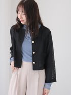 【テチチ/Te chichi】のノーカラーメッシュジャケット 人気、トレンドファッション・服の通販 founy(ファニー) ファッション Fashion レディースファッション WOMEN アウター Coat Outerwear ジャケット Jackets ジャケット Jacket ポケット Pocket メッシュ Mesh thumbnail ブラック|ID: prp329100004134998 ipo3291000000028475628