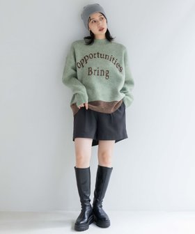 【ローリーズファーム/LOWRYS FARM】のアソートロゴニットPOLS 人気、トレンドファッション・服の通販 founy(ファニー) ファッション Fashion レディースファッション WOMEN トップス・カットソー Tops/Tshirt ニット Knit Tops おすすめ Recommend インナー Inner ジャケット Jacket リラックス Relax |ID:prp329100004135180