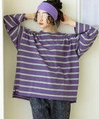 【ニコアンド/niko and】のCOLORマイスターロンTEE 人気、トレンドファッション・服の通販 founy(ファニー) ファッション Fashion レディースファッション WOMEN トップス・カットソー Tops/Tshirt ロング / Tシャツ T-Shirts A/W・秋冬 Aw・Autumn/Winter・Fw・Fall-Winter おすすめ Recommend トレンド Trend フレア Flare ボーダー Border リラックス Relax ルーズ Loose 定番 Standard 秋 Autumn/Fall 長袖 Long Sleeve thumbnail パープルボーダー90|ID: prp329100004135208 ipo3291000000028439385