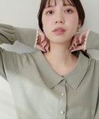 【ナチュラルクチュール/natural couture】の【WEB限定】osono衿付きキレイめニット 人気、トレンドファッション・服の通販 founy(ファニー) ファッション Fashion レディースファッション WOMEN トップス・カットソー Tops/Tshirt ニット Knit Tops 2024年 2024 2024-2025秋冬・A/W Aw/Autumn/Winter/Fw/Fall/2024-2025 コンパクト Compact スカラップ Scalloped デニム Denim トレンド Trend パール Pearl ビジネス 仕事 通勤 Business 定番 Standard thumbnail ミント|ID: prp329100004135275 ipo3291000000028947054