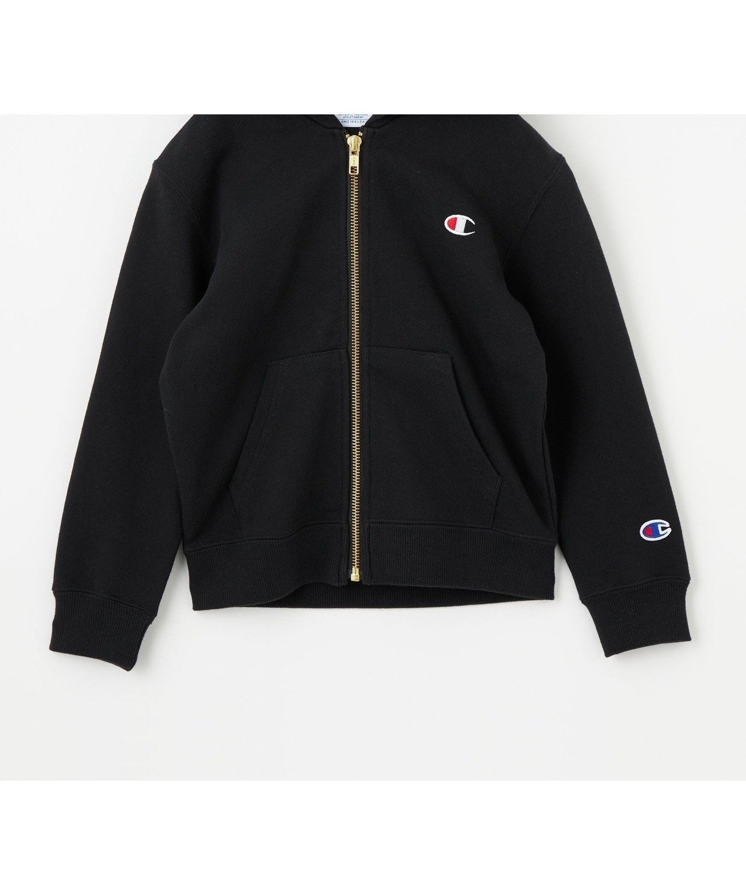 【その他のブランド/Other】のChampion ジップ フーデッド スウェット 110cm-130cm インテリア・キッズ・メンズ・レディースファッション・服の通販 founy(ファニー) 　ファッション　Fashion　キッズファッション　KIDS　秋　Autumn/Fall　シンプル　Simple　ジップ　Zip　スウェット　Sweat　ニューヨーク　New York　パーカー　Hoodie　冬　Winter　おすすめ　Recommend　2023年　2023　2023-2024秋冬・A/W　Aw/Autumn/Winter//Fw/Fall-Winter/2023-2024　BLACK|ID: prp329100004135356 ipo3291000000028417432