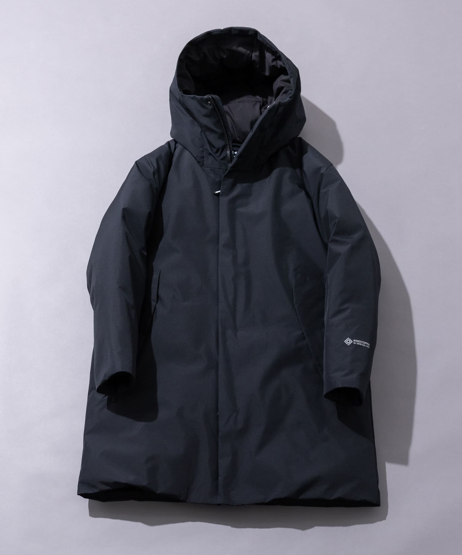 【アーバンリサーチ ロッソ/URBAN RESEARCH ROSSO / MEN】の『別注』+phenix WINDSTOPPER by GORE-TEX LABS ダウンコート インテリア・キッズ・メンズ・レディースファッション・服の通販 founy(ファニー) 　ファッション　Fashion　メンズファッション　MEN　キルティング　Quilting　軽量　Lightweight　シンプル　Simple　スタイリッシュ　Stylish　スーツ　Suit　ダウン　Down　ドット　Dot　ファブリック　Fabric　フラップ　Flap　フロント　Front　ポケット　Pocket　別注　Special Order　ミドル　Middle　冬　Winter　今冬　This Winter　おすすめ　Recommend　ビジネス 仕事 通勤　Business　BLACK|ID: prp329100004135375 ipo3291000000029374024