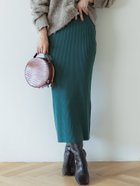 【コカ/COCA】のニットスカート 人気、トレンドファッション・服の通販 founy(ファニー) ファッション Fashion レディースファッション WOMEN スカート Skirt おすすめ Recommend カットソー Cut And Sew フィット Fit ポケット Pocket リブニット Rib Knit 定番 Standard thumbnail Green|ID: prp329100004135426 ipo3291000000028613318