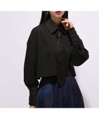 【ハレ/HARE】のネクタイショートシャツ 人気、トレンドファッション・服の通販 founy(ファニー) ファッション Fashion レディースファッション WOMEN トップス・カットソー Tops/Tshirt シャツ/ブラウス Shirts/Blouses ショート Short ストライプ Stripe ボトム Bottom thumbnail ブラック09|ID: prp329100004136709 ipo3291000000028458674