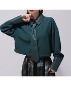 【ハレ/HARE】のネクタイショートシャツ 人気、トレンドファッション・服の通販 founy(ファニー) ファッション Fashion レディースファッション WOMEN トップス・カットソー Tops/Tshirt シャツ/ブラウス Shirts/Blouses ショート Short ストライプ Stripe ボトム Bottom thumbnail グリーン77|ID: prp329100004136709 ipo3291000000028458677