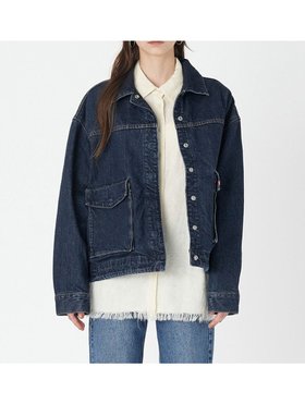 【リーバイス/Levis】のWELLTHREAD BELLOS トラッカージャケット ダークインディゴ MY GARDEN 人気、トレンドファッション・服の通販 founy(ファニー) ファッション Fashion レディースファッション WOMEN アウター Coat Outerwear ジャケット Jackets コレクション Collection ドローストリング Drawstring ファブリック Fabric ボックス Box |ID:prp329100004136786