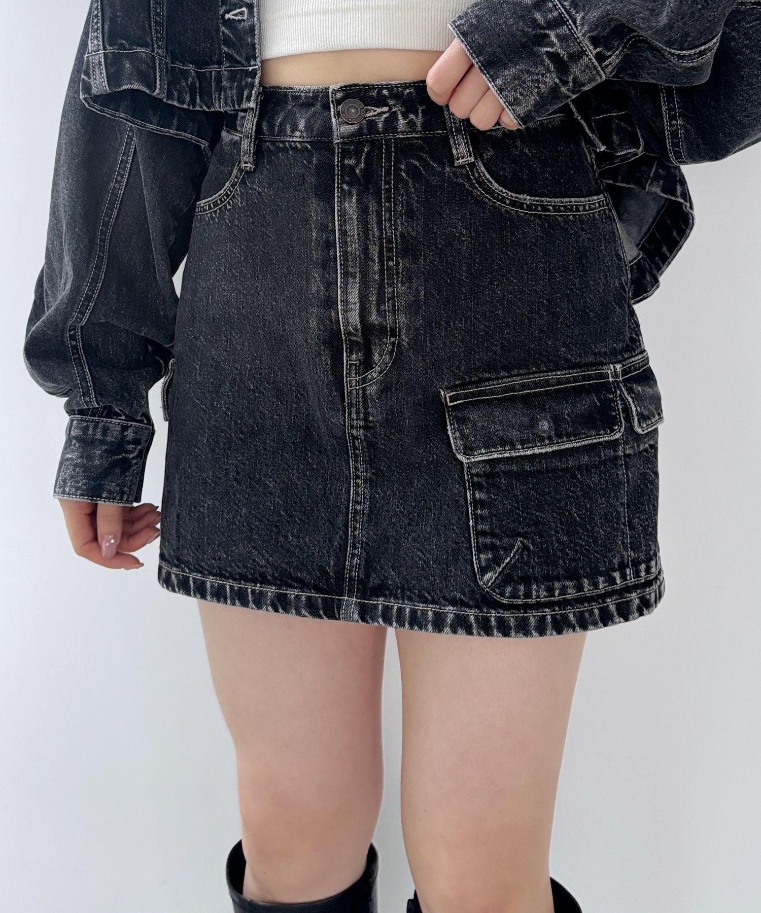 【ヘザー/Heather】の【一部カラー40%OFF】Denim Mini Skirt 人気、トレンドファッション・服の通販 founy(ファニー) 　ファッション　Fashion　レディースファッション　WOMEN　スカート　Skirt　ミニスカート　Mini Skirts　A/W・秋冬　Aw・Autumn/Winter・Fw・Fall-Winter　S/S・春夏　Ss・Spring/Summer　おすすめ　Recommend　アシンメトリー　Asymmetry　カットソー　Cut And Sew　クロップド　Cropped　シンプル　Simple　スウェット　Sweat　デニム　Denim　フラップ　Flap　ポケット　Pocket　ミニスカート　Mini Skirt　台形　Trapezoid　夏　Summer　春　Spring　 other-1|ID: prp329100004137156 ipo3291000000028947814