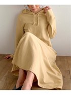 【ジュノア/JUNOAH】のマキシ丈パーカーワンピース 人気、トレンドファッション・服の通販 founy(ファニー) ファッション Fashion レディースファッション WOMEN ワンピース Dress パーカー Hoodie マキシ Maxi thumbnail ベージュ|ID: prp329100004137537 ipo3291000000028771578