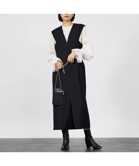 【カリテ/qualite】のウールトロVネックワンピース 人気、トレンドファッション・服の通販 founy(ファニー) ファッション Fashion レディースファッション WOMEN ワンピース Dress おすすめ Recommend ジャケット Jacket セットアップ Set Up 秋 Autumn/Fall |ID:prp329100004137642