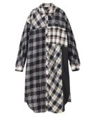 【ミルクフェド/MILKFED.】のPLAID PATCHWORK SHIRT DRESS BLACK|ID: prp329100004137832 ipo3291000000028342292